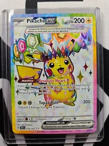 2025 Pokemon Surging Sparks Pikachu EX 219/191 Ultra Rare Full Art - Picture 1 of 2