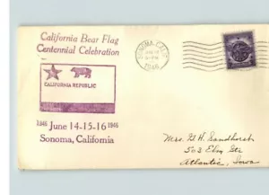 California Centennial Celebration, 1946 canc. Sonoma, California - Bild 1 von 1