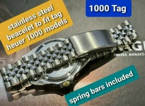 Jubiläumsarmband für Tag Heuer 1000 Modelle Kostenlose Federstange Set passend 18mm Etui Trage - Bild 1 von 5