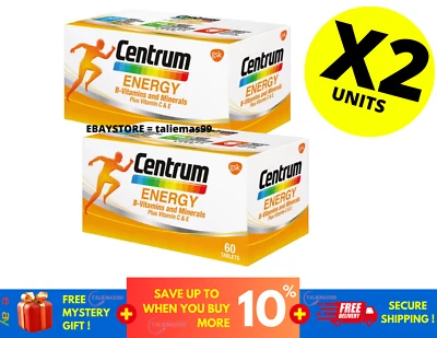 New Centrum Energy B-Vitamins and Minerals+Vitamin C & E 60s ( 2 BOX ) - Image 1 of 4