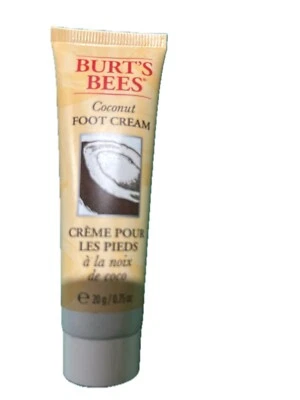BURT'S BEES 4x Burt’s Bees Coconut Foot Cream 20g Natural Moisturiser Vitamin E Dry Feet