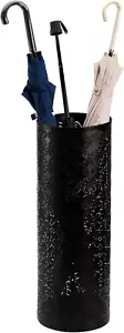 Hacaroa Metal round Umbrella Stand Rack, Free Standing Umbrella Holder Bin - Picture 1 of 12