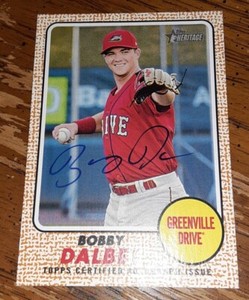 2017 Topps Heritage Minor League Edition Real One Bobby Dalbec #ROA-BD Auto