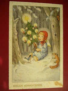 Fabig-Distling Weihnachten Kind Engel Eichhörnchen Vogel Tannenbaum - Bild 1 von 2