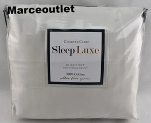 Charter Club Sleep Luxe 800 Thread Count KING Sheet Set Silver - Picture 1 of 2