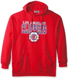 Los Angeles Clippers NBA Mens 3 Hit Distressed Pullover Hoodie Red Big Size 4XL - Picture 1 of 2