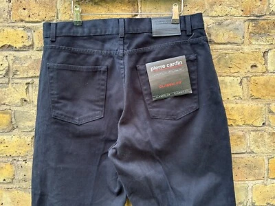 PIERRE CARDIN Mens Jeans W38 L30 Classic Fit Comfort Zip Fly Cotton Black - Image 1 of 4