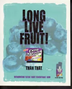 Pubblicità stampa vintage Wigley's Extra Gum Berry Pearadise Long Live ad - Foto 1 di 1
