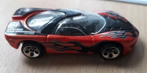 HOT WHEELS: PONTIAC BANSHEE CCD CUSTOM CAR DESIGNER (MATTEL, 1989, ORANGE/BLACK) - Picture 1 of 6