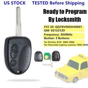for Pontiac GTO 2004 2005 2006 Remote Key Fob QQY8V00GH40001 92123129 304MHz 3B - Imagen 1 de 8