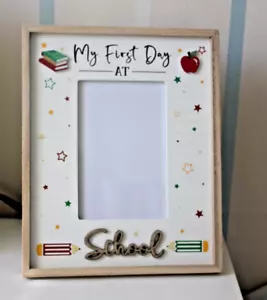 PHOTO FRAME FIRST DAY AT SCHOOL PHOTO FRAME ,3D EFFECT - Picture 1 of 3