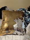 Mainstays Sequin Gold/silver/black Fuzzy Pillow