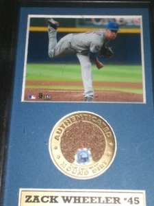 Zack Wheeler Rookie Debut 2013 Mound Dirt Coin Authentic MLB NY Mets NEW SEALED - Picture 1 of 11