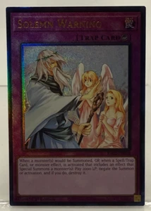 Yu-Gi-Oh! TCG Solemn Warning RA02-EN078 Prismatic Ultimate Raro Casi Nuevo/Muy Nuevo - Imagen 1 de 1