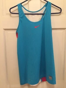 Nike Pro Dri Fit Women’s Medium Mesh Back Panel Racerback Workout Tank Top Teal - Picture 1 of 5