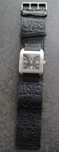 S.Oliver Armbanduhr schwarz Herren Lederarmband neuwertig - Bild 1 von 3