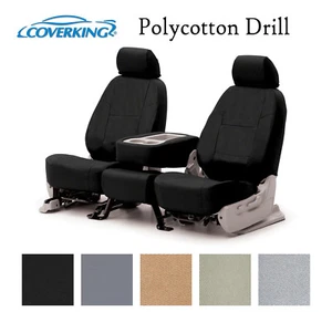 Coverking Custom Front Row Seat Covers Polycotton Drill - Choose Color - Picture 1 of 10
