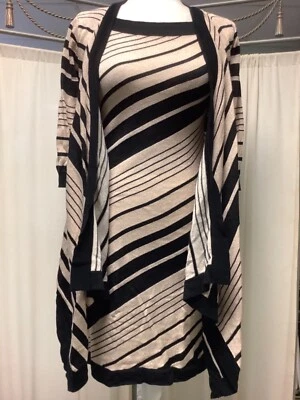 Prendas de punto originales de Yoana Baraschi suéter vestido frente abierto cárdigan 2 piezas S Foto 1 de 4