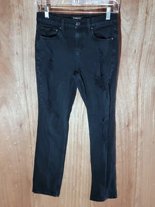 rsq jeans girls size 16 super skinny stretch distressed high rise denim black - Picture 1 of 10