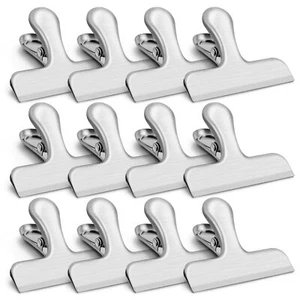 VNDUEEY 12 Pack Stainless Steel Chip Clips, Bag Clips for Food, Heavy Duty Snack - Picture 1 of 6