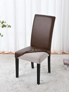1pc Basic Waterproof Stretchy Chair Cover Protector with Fastening Strap - Picture 1 of 2