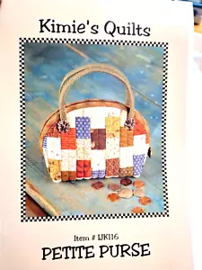 Petite Purse Handbag Kimies Quilts IJK116 Sewing Pattern Patchwork Quilt Indygo - Picture 1 of 5