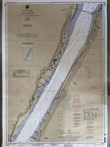 "Mapa náutico del río Hudson NY laminado 23"" serie X 32"" ideal para enmarcar" - Imagen 1 de 5