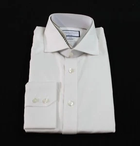Charles Tyrwhitt Men's Spread Collar Twill Dress Shirt NN7 16/36 Ivory NWT - Picture 1 of 4