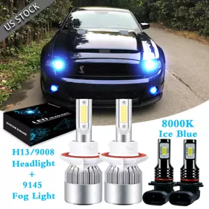 For Ford Mustang 2007-2012 8000K Combo LED Headlight High/Low + Fog Light Bulbs - Bild 1 von 12