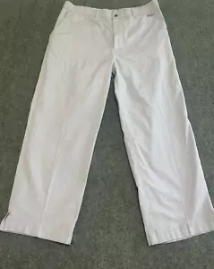 Pantalones de golf iliac para hombre True 36x30* púrpura a rayas cuero ribete bolsillos EE. UU. - Imagen 1 de 13