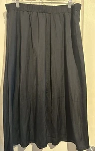 Loft Midi Länge schwarzer Satin-Look - A Line Rock Gr. LP - Bild 1 von 8