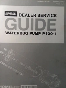 Homelite Waterbug P100-1 Pump Major Overhaul Service Repair Manual - Picture 1 of 2