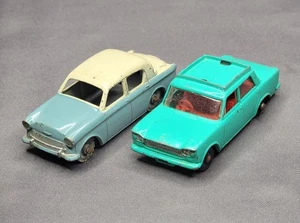 Matchbox Lesney No. 43 Hillman Minx Light Blue and Fiat 1500 No 56 Aqua Diecast - Picture 1 of 11