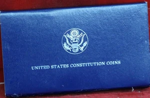 Uncirculated 1987-P Philadelphia Mint Constitution Comm Silver Dollar - Picture 1 of 2