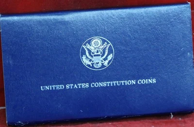 Uncirculated 1987-P Philadelphia Mint Constitution Comm Silver Dollar - Image 1 of 2