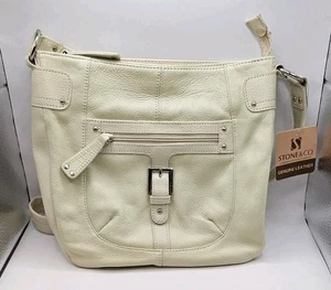 Bolso de mano Stone & Co Roxie de cuero genuino--hueso - Imagen 1 de 10