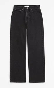 Abercrombie & Fitch The Slouchy Jean Black Mid Rise Curve Love Size 31 Reg Lengt - Picture 1 of 3