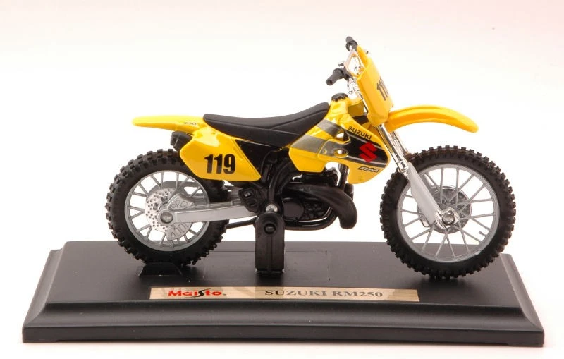 Suzuki RM250 #119 Cross Jaune Motocross 1:18 Modèle 359Y MAISTO - Photo 1/1