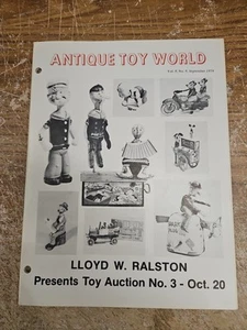 Antique Toy World Magazine 1979 Sept LLyod W. Ralston Toy Auction - Picture 1 of 4