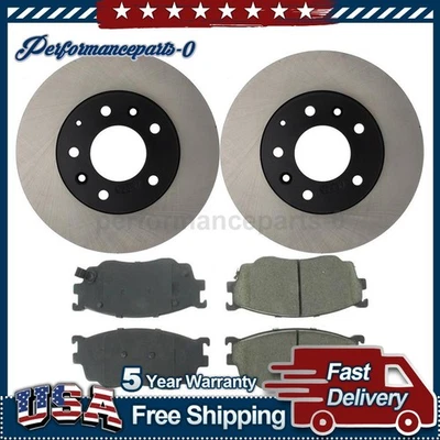Centric Parts Front Disc Brake Pad Set Disc Brake Rotor fits 1998-2002 Mazda 626 - Image 1 of 4