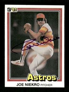 1981 Donruss 380 Joe Niekro autografo firmato viola sharpie ASC BXCP58 - Foto 1 di 2