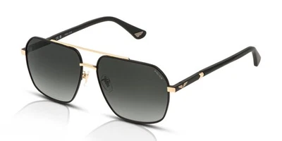 Police Gafas de Sol Hombre Nuevo Crossroads 4 SPLQ85 0302 Oro Rosa con Negro Par - Imagen 1 de 2