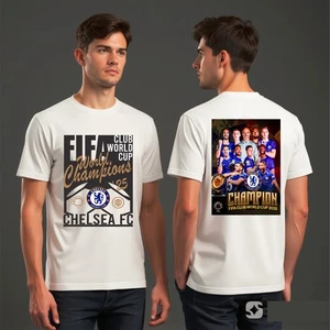 Chelsea FC Worlds Champions 25 Winners Football Club Men's Unisex Fan T-Shirt - Picture 1 of 4