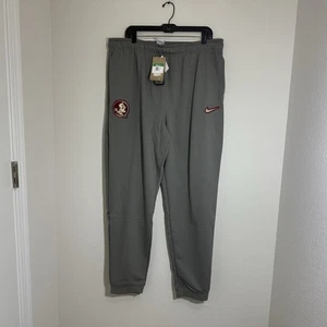 Mens Size XL Nike Florida State Seminoles Cuffed Gray Dri Fit Knit Sweat Pants - Bild 1 von 23