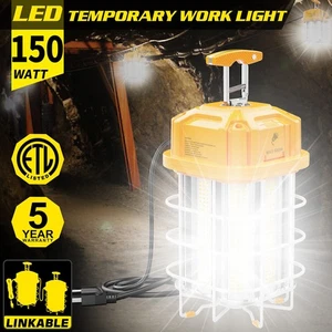 LED Jobsite Light 150W Linkable Temporary Work Construction Tunnel Hanging Lamp - Picture 1 of 12