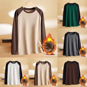 Activewear Tops Mens Long Sleeve T Shirt Round Neck Pullover Long Sleeve - Picture 1 of 20