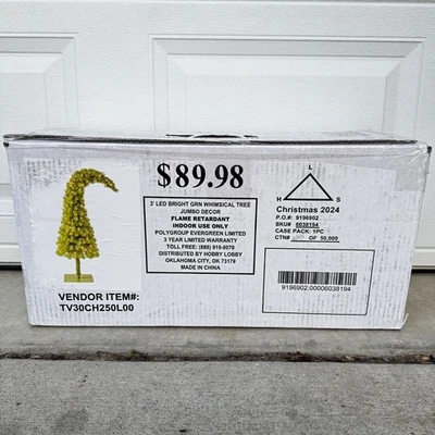 Hobby Lobby Whimsical Pre-Lit Christmas Tree - 3ft Grinch Christmas Tree NEW - Image 1 of 4