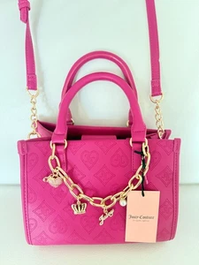 NWT JUICY COUTURE TOP NOTCH MINI TOTE CROSSBODY BAG RASPBERRY TART - Picture 1 of 5