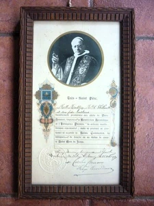 Ablassbrief Paps Pius XI - Bild 1 von 5