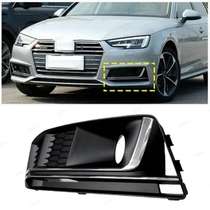For Audi S4 Rs4 A4 B9 2017-2019 Left Front Bumper Grille Fog Light Cover Bezel - Foto 1 di 4